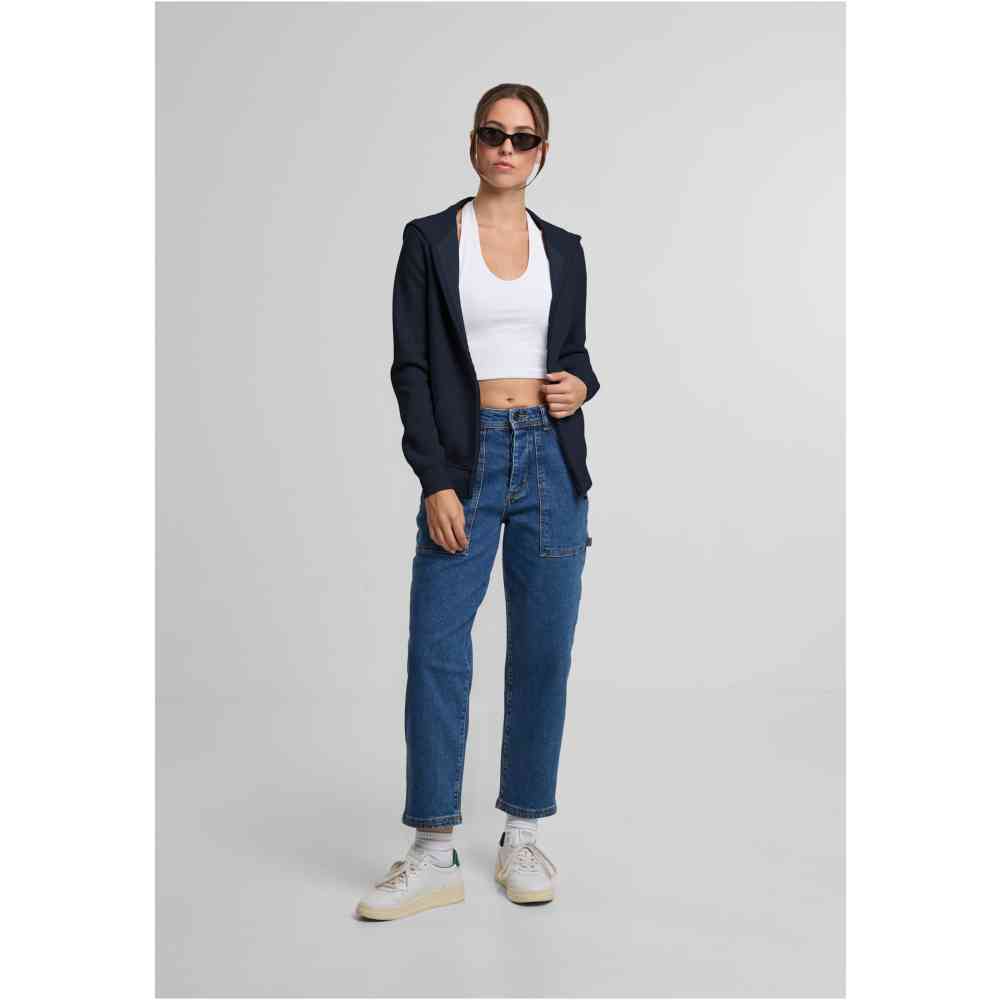 Urban Classics - Basic Essential Zip hoodie - Dark blue